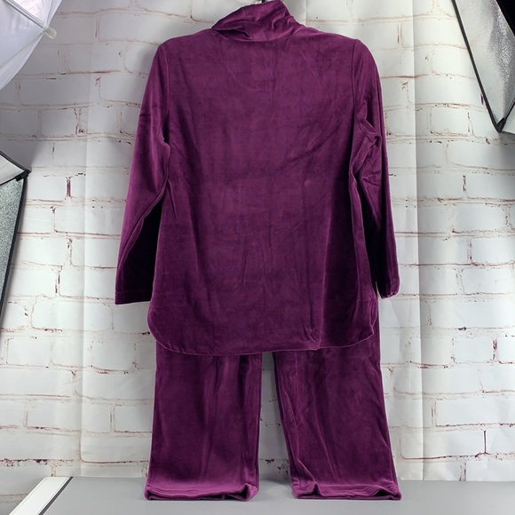 The Vermont Country Store Women's 2 pc Velour Sweat Set / Tracksuit Large - VTG - Picture 2 of 10